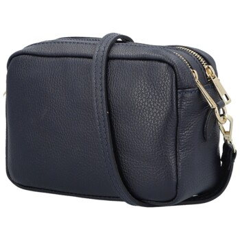 Dámska kožená crossbody kabelka tmavo modrá - Delami Vera Pelle Maevis