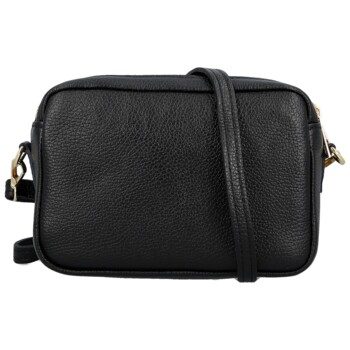 Dámska kožená crossbody kabelka čierna - Delami Vera Pelle Maevis