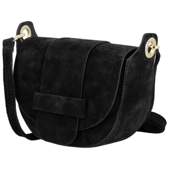 Dámska kožená crossbody kabelka čierna - Delami Vera Pelle Ylla