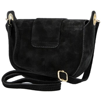 Dámska kožená crossbody kabelka čierna - Delami Vera Pelle Ylla