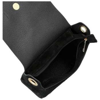 Dámska kožená crossbody kabelka čierna - Delami Vera Pelle Ylla