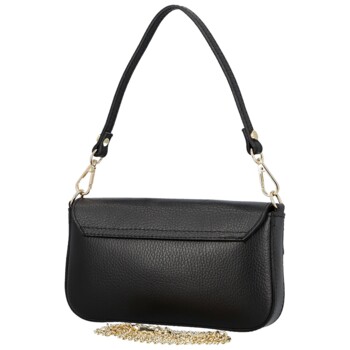 Dámska kožená kabelka na rameno čierna - Delami Vera Pelle Aksely