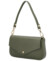 Dámska kožená kabelka na rameno tmavo zelená - Delami Vera Pelle Aksely