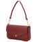 Dámska kožená kabelka na rameno tmavo červená - Delami Vera Pelle Aksely