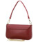 Dámska kožená kabelka na rameno tmavo červená - Delami Vera Pelle Aksely