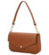 Dámska kožená kabelka na rameno koňaková - Delami Vera Pelle Aksely