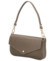 Dámska kožená kabelka na rameno taupe - Delami Vera Pelle Aksely