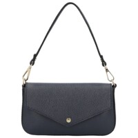 Dámska kožená kabelka na rameno tmavo modrá - Delami Vera Pelle Aksely
