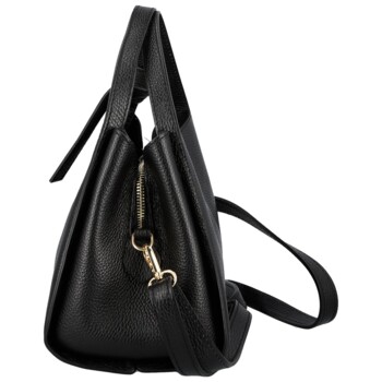 Dámska kožená kabelka do ruky čierna - Delami Vera Pelle Mija