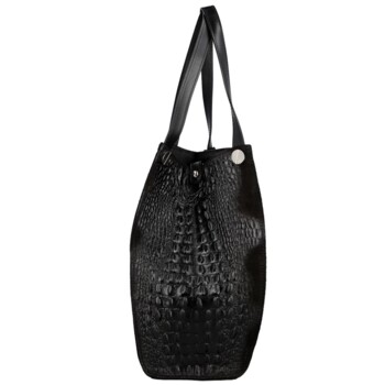 Dámska kožená kabelka na rameno čierna - Delami Vera Pelle Jasmin