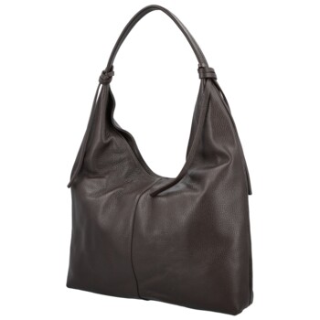 Dámska kabelka na rameno tmavo hnedá - Delami Vera Pelle Lionela