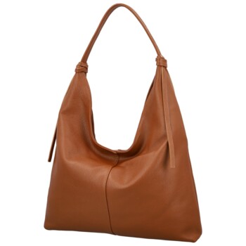 Dámska kabelka na rameno koňaková - Delami Vera Pelle Lionela