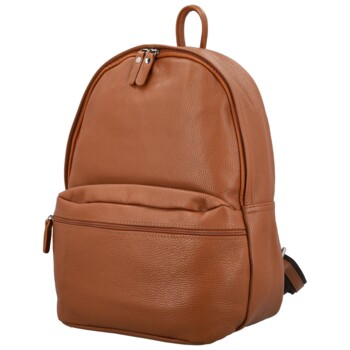 Dámsky kožený batoh koňakový - Delami Vera Pelle Archie