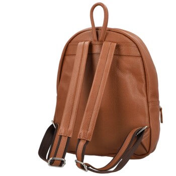 Dámsky kožený batoh koňakový - Delami Vera Pelle Archie