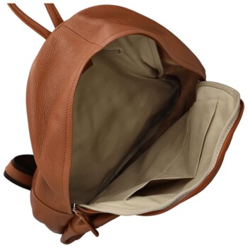 Dámsky kožený batoh koňakový - Delami Vera Pelle Archie