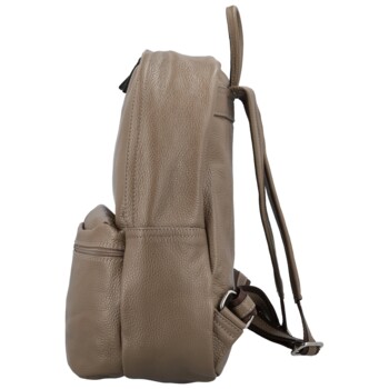 Dámsky kožený batoh taupe - Delami Vera Pelle Archie