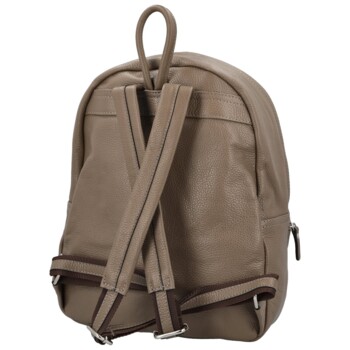 Dámsky kožený batoh taupe - Delami Vera Pelle Archie