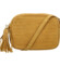 Dámska kožená crossbody kabelka žltá - Delami Vera Pelle Teresia