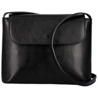 Dámska kožená crossbody kabelka čierna - Delami Vera Pelle Walli