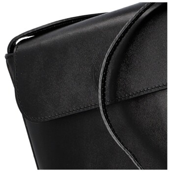 Dámska kožená crossbody kabelka čierna - Delami Vera Pelle Walli
