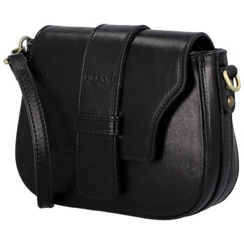 Dámska kožená crossbody kabelka čierna - Delami Vera Pelle Lajla