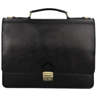Pánska kožená aktovka čierna - Delami Vera Pelle Stefo