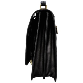 Pánska kožená aktovka čierna - Delami Vera Pelle Stefo