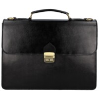 Pánska kožená aktovka čierna - Delami Vera Pelle Lynton