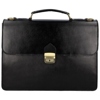 Pánska kožená aktovka čierna - Delami Vera Pelle Lynton