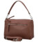 Dámska kožená kabelka na rameno tmavo hnedá - Delami Vera Pelle Sussan