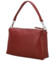 Dámska kožená kabelka na rameno tmavo červená - Delami Vera Pelle Sussan