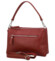 Dámska kožená kabelka na rameno tmavo červená - Delami Vera Pelle Sussan