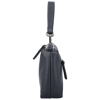 Dámska kožená kabelka na rameno tmavo modrá - Delami Vera Pelle Sussan