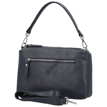 Dámska kožená kabelka na rameno tmavo modrá - Delami Vera Pelle Sussan