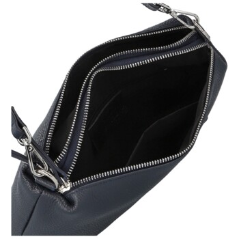 Dámska kožená kabelka na rameno tmavo modrá - Delami Vera Pelle Sussan