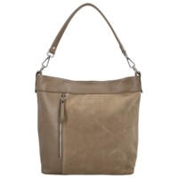 Dámska kožená kabelka do ruky taupe - Delami Vera Pelle Aneli