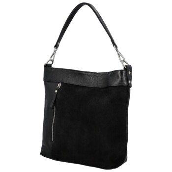 Dámska kožená kabelka do ruky čierna - Delami Vera Pelle Aneli