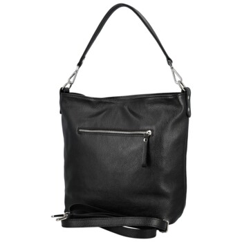 Dámska kožená kabelka do ruky čierna - Delami Vera Pelle Aneli