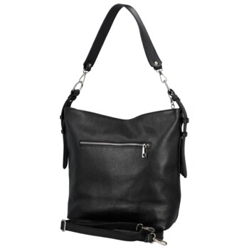 Dámska kožená kabelka do ruky čierna - Delami Vera Pelle Ameli