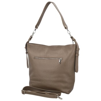 Dámska kožená kabelka do ruky taupe - Delami Vera Pelle Ameli