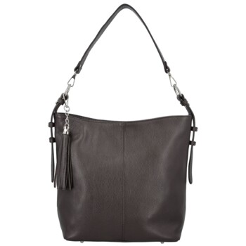 Dámska kožená kabelka do ruky taupe - Delami Vera Pelle Ameli