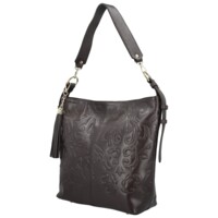 Dámska kožená kabelka do ruky tmavo hnedá - Delami Vera Pelle Moshe