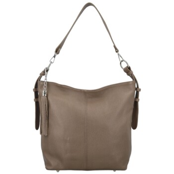 Dámska kožená kabelka do ruky tmavo hnedá - Delami Vera Pelle Moshe