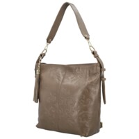 Dámska kožená kabelka do ruky taupe - Delami Vera Pelle Moshe