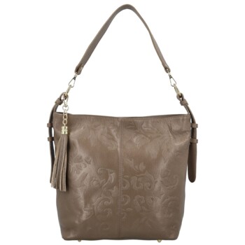 Dámska kožená kabelka do ruky tmavo červená - Delami Vera Pelle Moshe