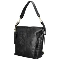 Dámska kožená kabelka do ruky čierna - Delami Vera Pelle Moshe