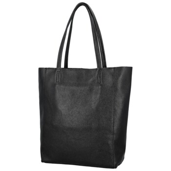 Dámska kožená kabelka na rameno čierna - Delami Vera Pelle Saniela