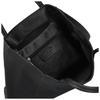 Dámska kožená kabelka na rameno čierna - Delami Vera Pelle Saniela