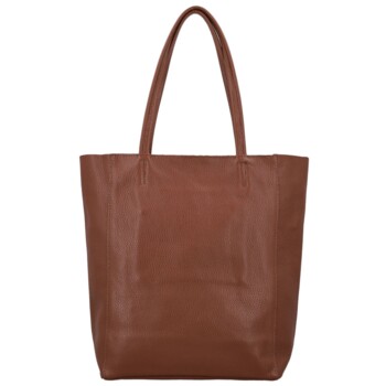 Dámska kožená kabelka na rameno hnedá - Delami Vera Pelle Saniela