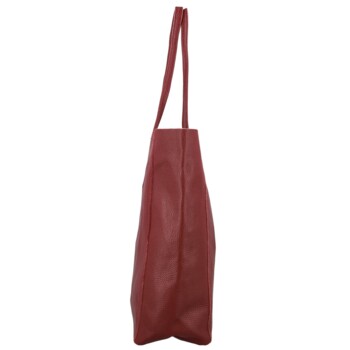 Dámska kožená kabelka na rameno tmavo červená - Delami Vera Pelle Saniela